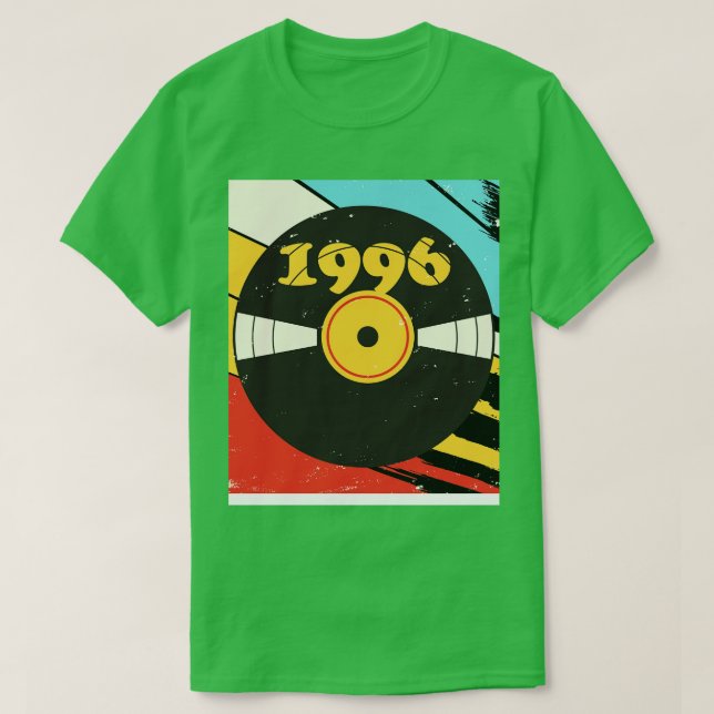 Camiseta Vintage Retro 1996 Birthday Shirt Vinyl Music (Diseño del anverso)