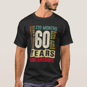 Camiseta Vintage Retro 60Th Birthday Outfit 60 Years Of Bei