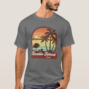 Camiseta Vintage Retro 70 Años 80 Isla Amelia Florida Beach