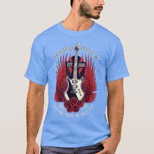 Camiseta Vintage Retro 80 Rock & Roll Music Guitarra Wings
