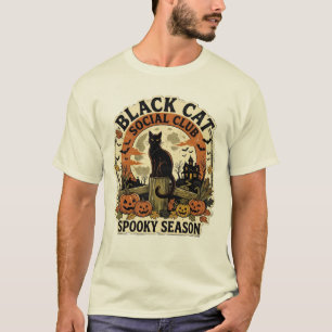 Camiseta Vintage Retro Años 70 Club Social de Gato Negro Ha