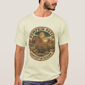 Camiseta Vintage Retro Años 70 Parche de Calabaza Temporada