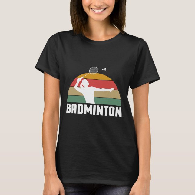 Camiseta Vintage Retro Badminton Shuttle (Anverso)