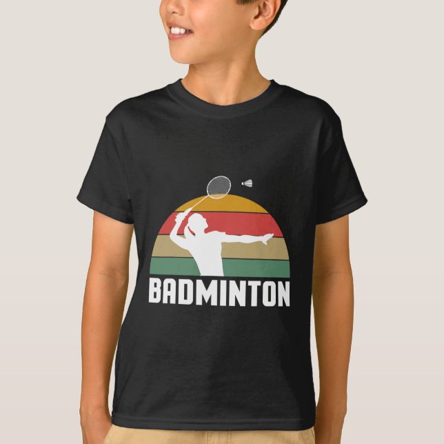Camiseta Vintage Retro Badminton Shuttle (Anverso)