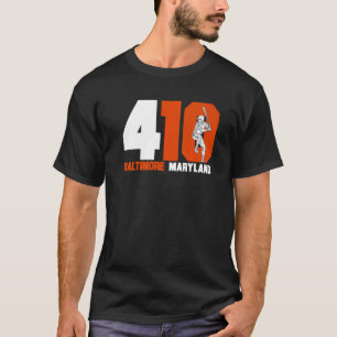 Camiseta Vintage Retro Baltimore 410 Area Code Baseball Cla