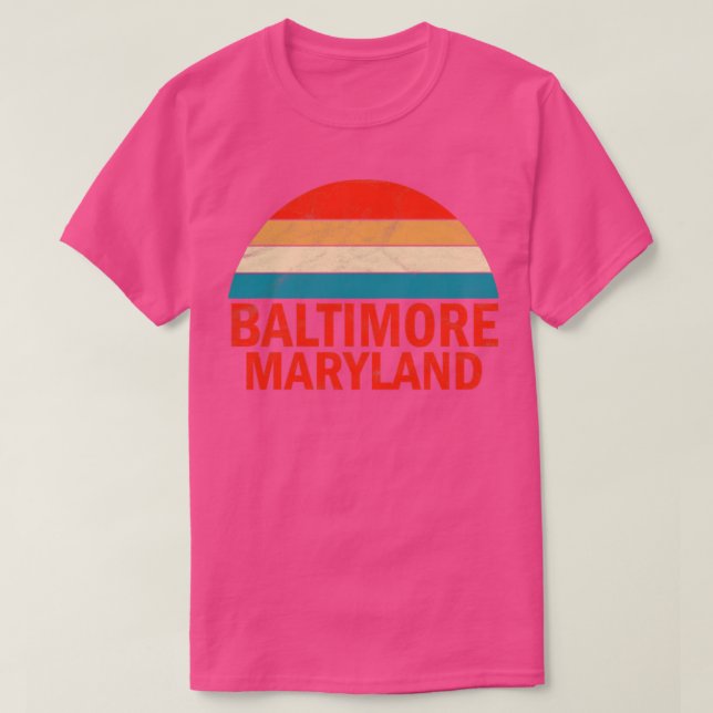 Camiseta Vintage Retro Baltimore Maryland (Diseño del anverso)