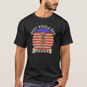Camiseta Vintage Retro Bandera Estadounidense Mejor Perro V