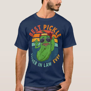 Camiseta Vintage Retro Best Pickle Father In Law Ever Pickl