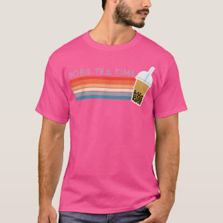 Camiseta Vintage Retro Boba Tea Time Bubble Tea