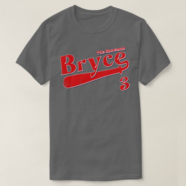Camiseta Vintage Retro Bryce Baseball The Showman (Diseño del anverso)