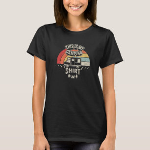 Camiseta Vintage Retro Camping Trailer Camper Van Mobile Ho