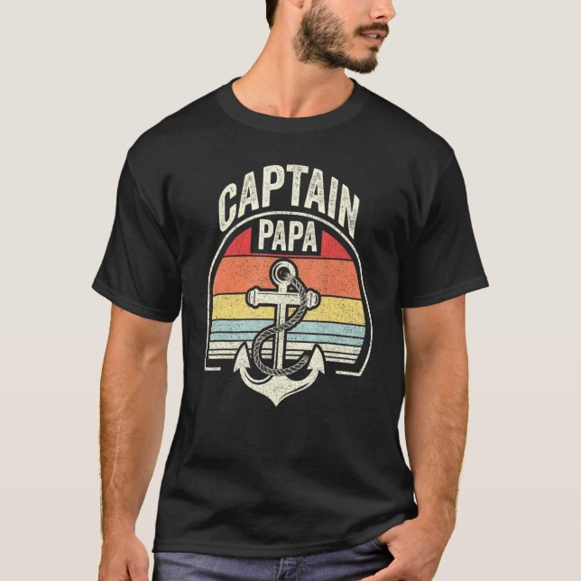 Camiseta Vintage Retro Capitán Papa Vela (Anverso)