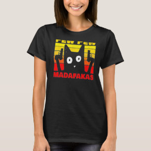 Camiseta Vintage Retro Cat Style Pew Pew Madafakas