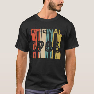 Camiseta Vintage Retro Classic 1986 Nacimiento original mar