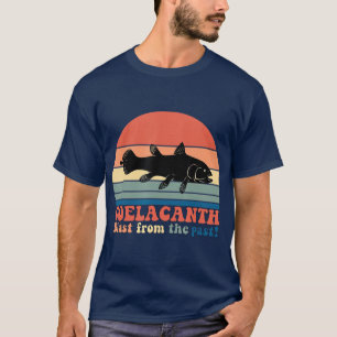 Camiseta Vintage Retro Coelacanth Silhouette Sunset