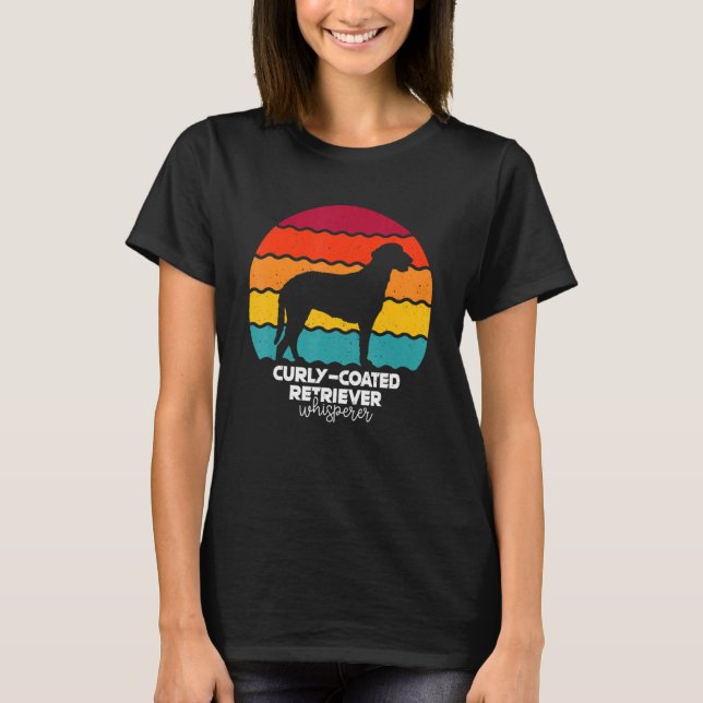 Camiseta Vintage retro curly-Coated Retriever (Anverso)