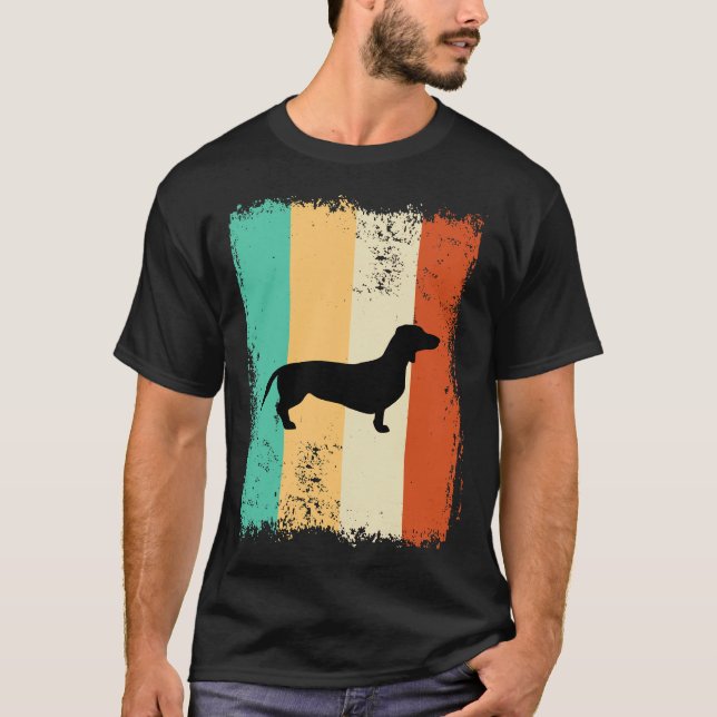 Camiseta Vintage Retro Dachshund (Anverso)