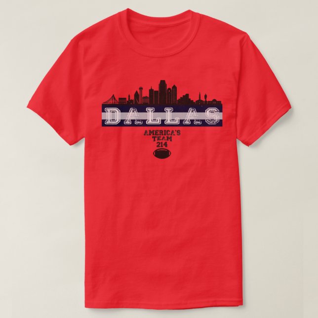 Camiseta Vintage Retro Dallas Skyline 214 (Diseño del anverso)
