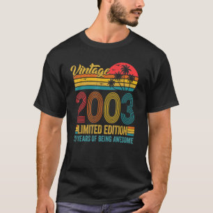 Camiseta Vintage retro de 20 años 2003 20º cumpleaños 2