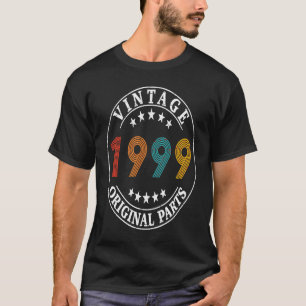 Camiseta Vintage retro de 24 años 1999 24º cumpleaños 1