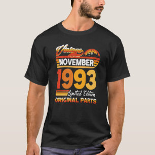 Camiseta Vintage retro de 29 años noviembre 1993 29º nacimi