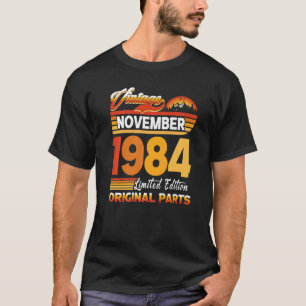 Camiseta Vintage retro de 38 años noviembre 1984 38º nacimi