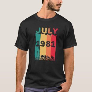 Camiseta Vintage retro de 41 años julio 1971 41º cumpleaños