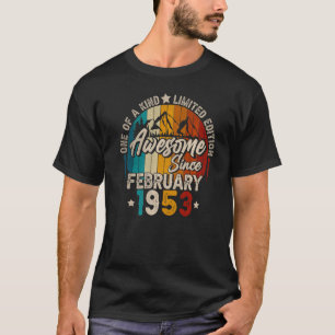 Camiseta Vintage retro de 70 años febrero 1953 70º nacimien