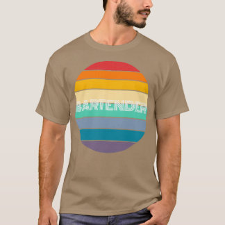 Camiseta Vintage retro de arcoiris BARTENDER