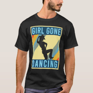Camiseta Vintage Retro De Baile De Línea Para Chicas Y Muje