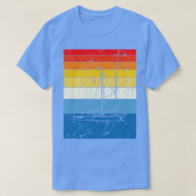Camiseta Vintage Retro de barco de vela (Diseño del anverso)