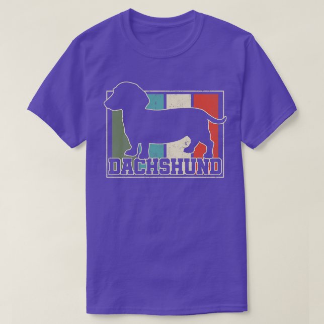 Camiseta Vintage retro de Dachshund 1 (Diseño del anverso)