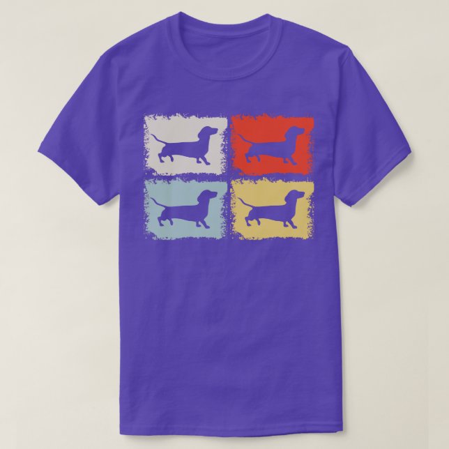 Camiseta Vintage retro de Dachshund 4 (Diseño del anverso)
