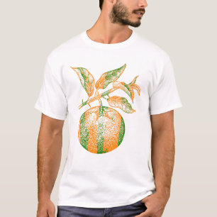Camiseta Vintage retro de fruta mandarín