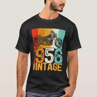 Camiseta Vintage Retro De Motocicleta De 66 Años 1956 66Th 