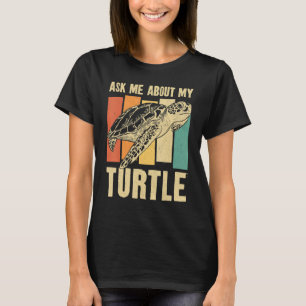 Camiseta Vintage retro de tortuga marina me pregunta por mi