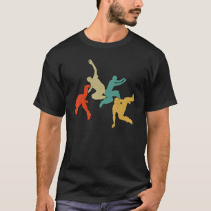 Camiseta Vintage retro de traza de marcha libre de parkour
