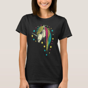 Camiseta Vintage Retro De Unicornio Para Bebés Y Mujeres