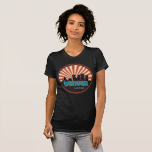 Camiseta Vintage retro del Skyline Estatal Denver Colorado 