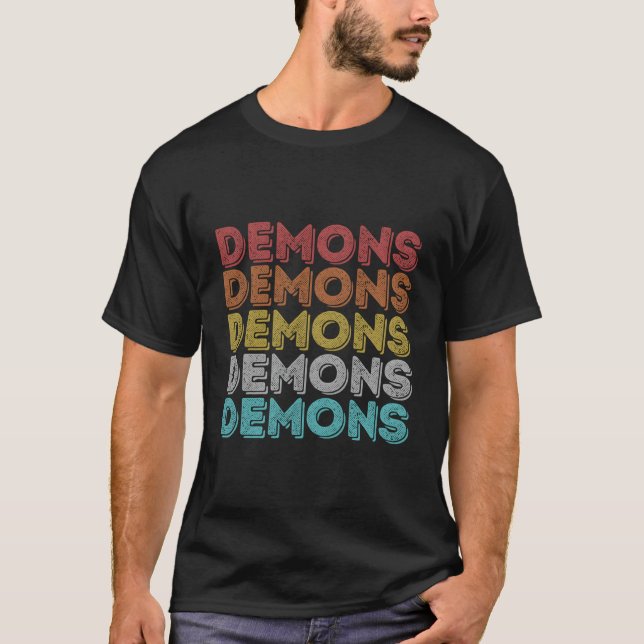 Camiseta Vintage Retro Demons (Anverso)