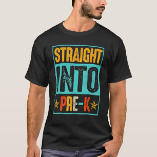 Camiseta Vintage retro directo al pre-K de vuelta a la escu