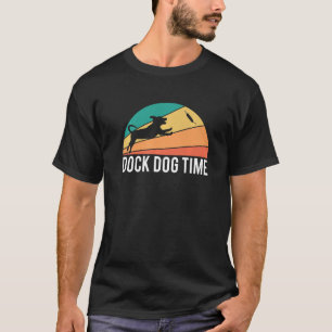 Camiseta Vintage Retro Dock Tiempo Perro Saltar Perros Agua