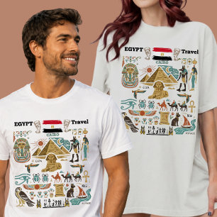 Camiseta Vintage Retro Egipto El Cairo Viaje Personalizado 