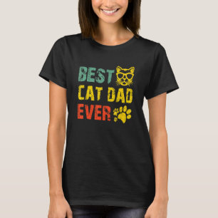 Camiseta Vintage Retro El Mejor Padre Gato De La Historia P