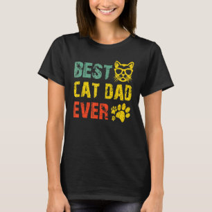 Camiseta Vintage Retro El Mejor Padre Gato De La Historia P