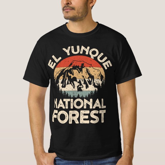 Camiseta Vintage Retro El Yunque bosque nacional (Anverso)
