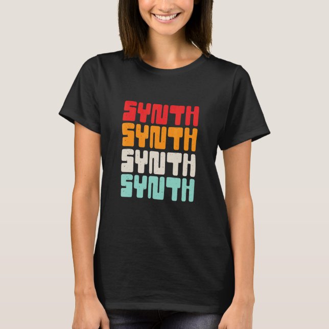 Camiseta Vintage Retro Electronic Music Synth (Anverso)