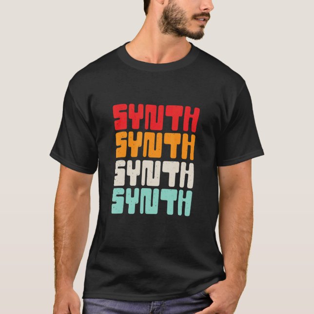 Camiseta Vintage Retro Electronic Music Synth (Anverso)