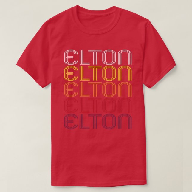 Camiseta Vintage Retro Elton TShirt (Diseño del anverso)