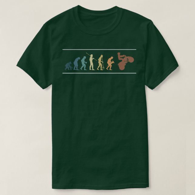 Camiseta Vintage Retro Evolution Quad Bike Rider1402 (Diseño del anverso)